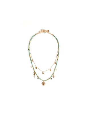 Набор из цепочки и бус с подвесками- Заказать в России