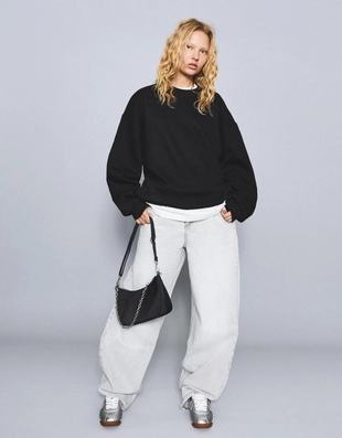 Толстовка оверсайз с карманами- Заказать в России