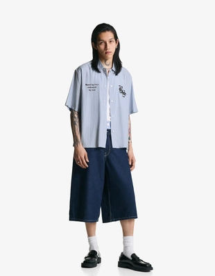 Рубашка с короткими рукавами и вышивкой- Заказать в России