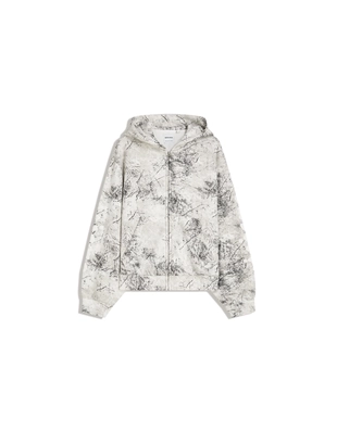 Купить Bershka Укороченная толстовка на молнии с принтом