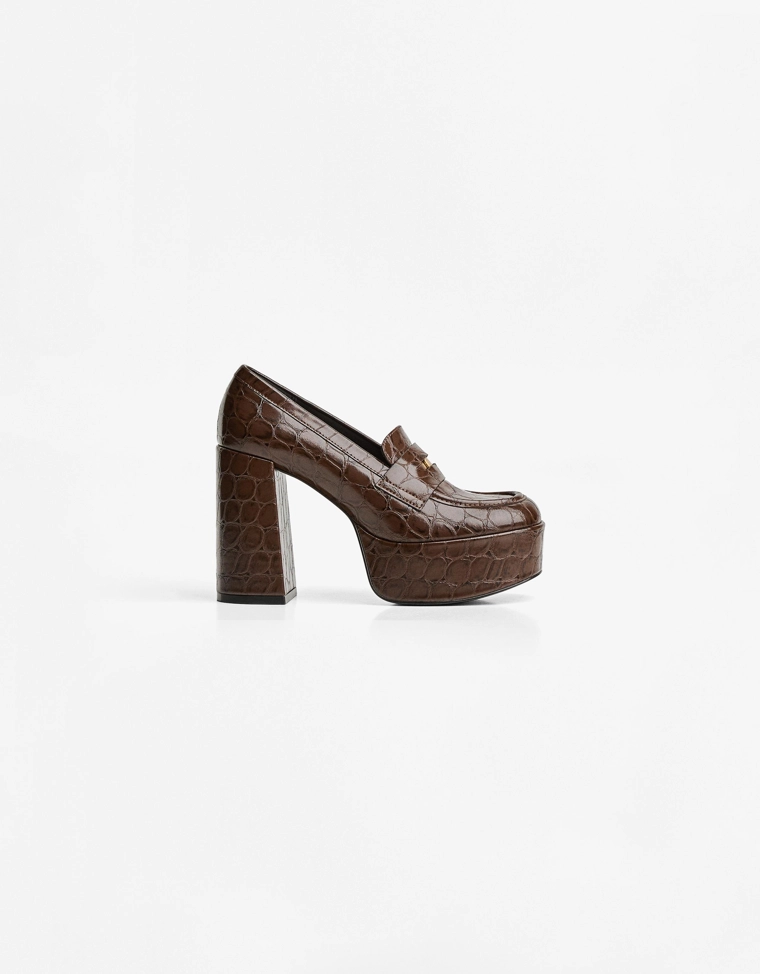 High-heel platform loafers