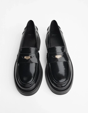 BLACK|1602/664 - Bershka Лоферы на объемной подошве