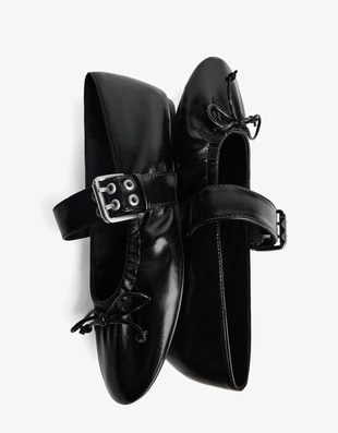 Балетки с пряжкой- Заказать в России