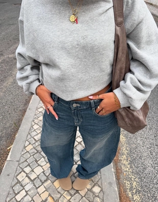 Толстовка оверсайз с карманами- Заказать в России