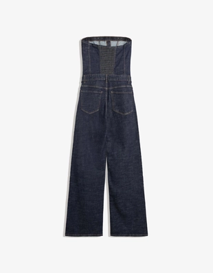 Navy|8501/180 - Bershka Джинсовый комбинезон с вырезом бандо