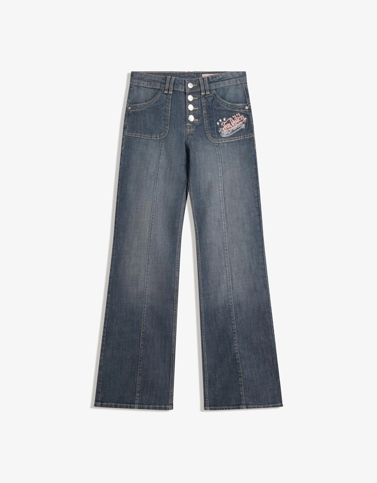 Расклешенные джинсы Von Dutch с вышивкой
