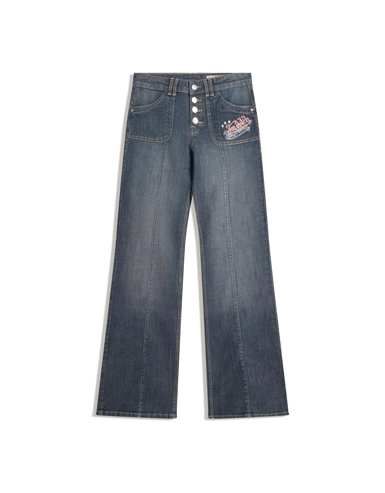 Расклешенные джинсы Von Dutch с вышивкой