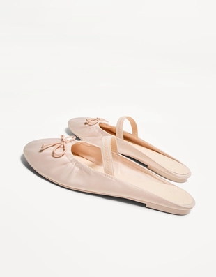 Кожаные балетки без задников- Заказать в России