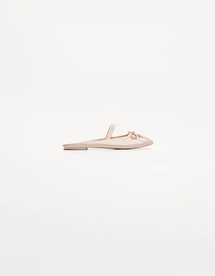 Кожаные балетки без задников- Заказать в России