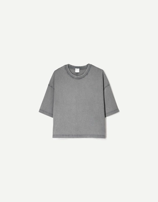 Футболка геометрического кроя из плотного хлопка- Заказать в России