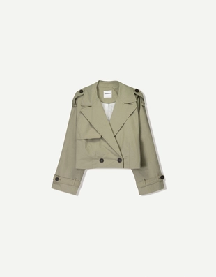 Короткая куртка-тренч- Заказать в России