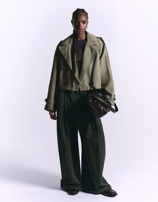 Короткая куртка-тренч- Заказать в России