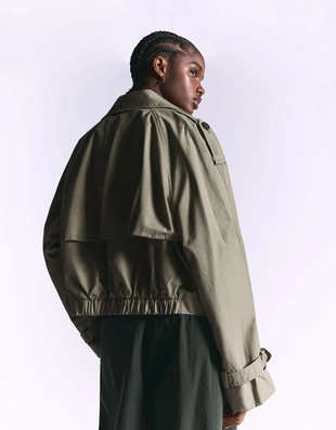 Короткая куртка-тренч- Заказать в России