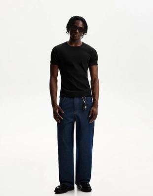 Black|2813/152 - Bershka Футболка из трикотажа в рубчик