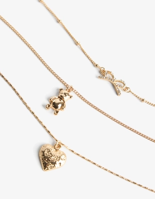 Набор из трех ожерелий с подвеской «мишка»- Заказать в России