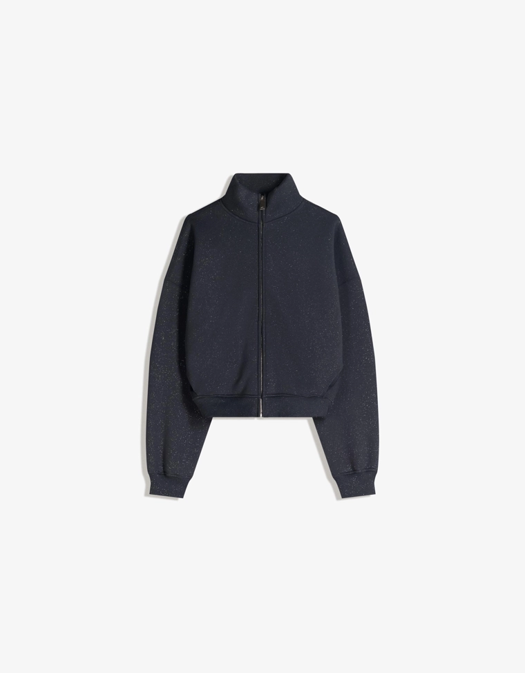 Толстовка на молнии с блестками