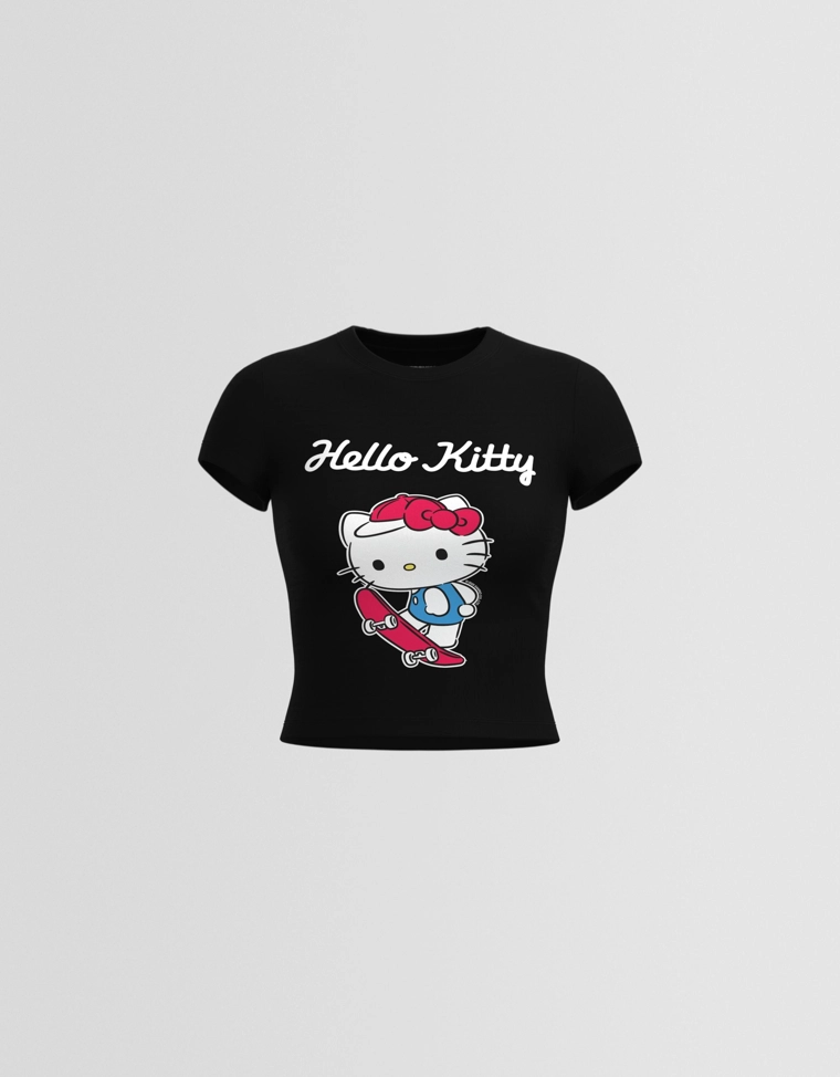 Футболка с короткими рукавами и принтом Hello Kitty