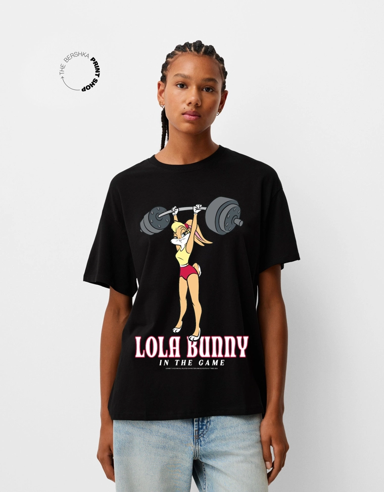 Футболка оверсайз с принтом Looney Tunes