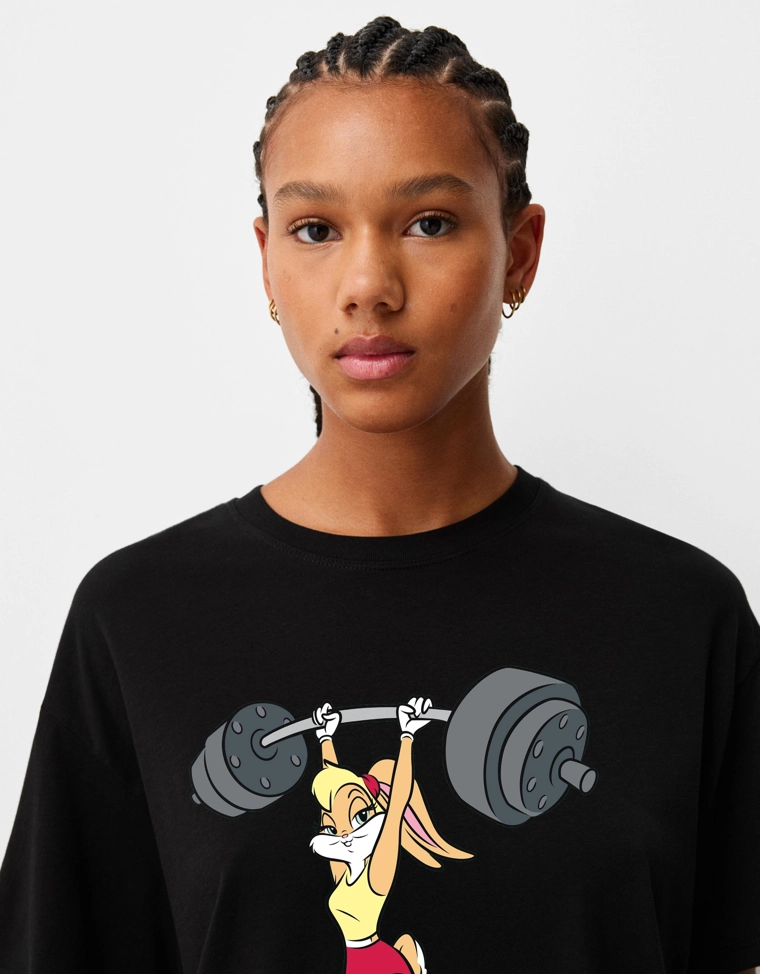 Футболка оверсайз с принтом Looney Tunes