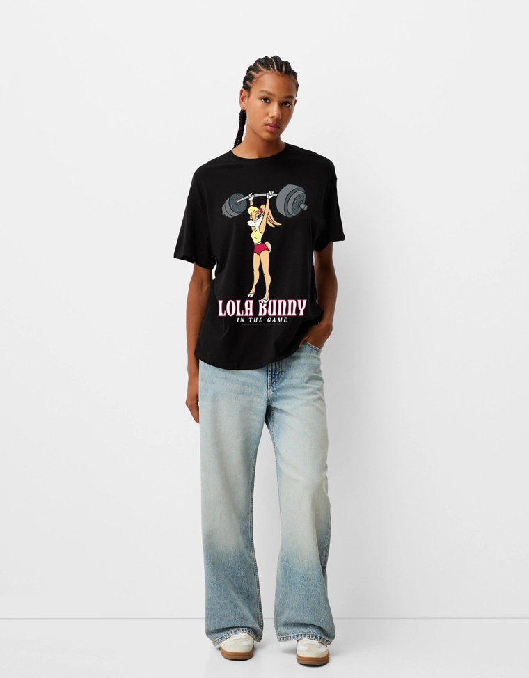 Футболка оверсайз с принтом Looney Tunes