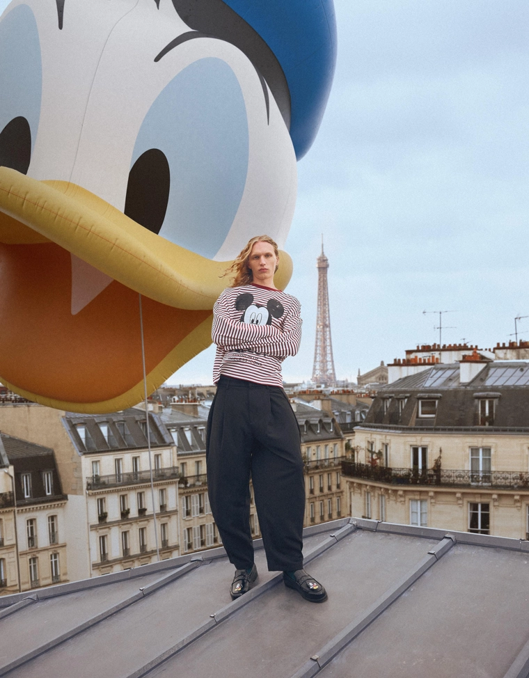 Футболка с длинными рукавами и принтом «Микки Маус»