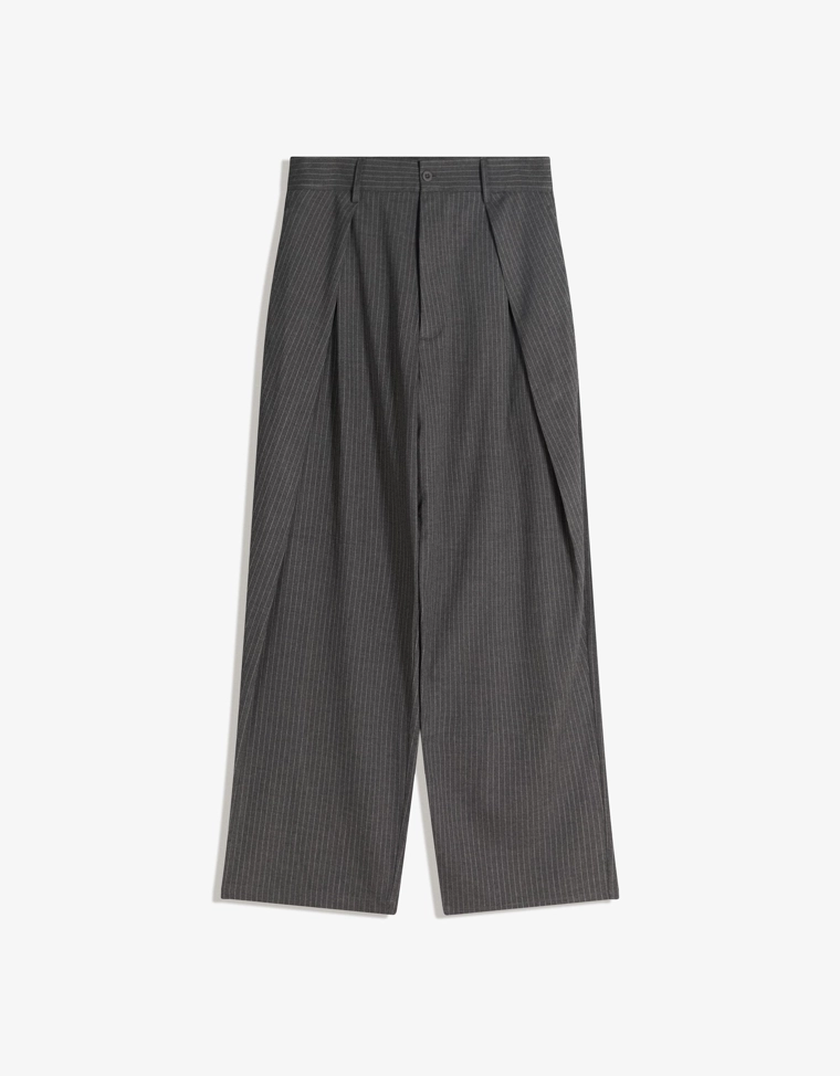 Брюки супербэгги в тонкую полоску