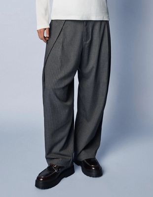 Брюки супербэгги в тонкую полоску- Заказать в России