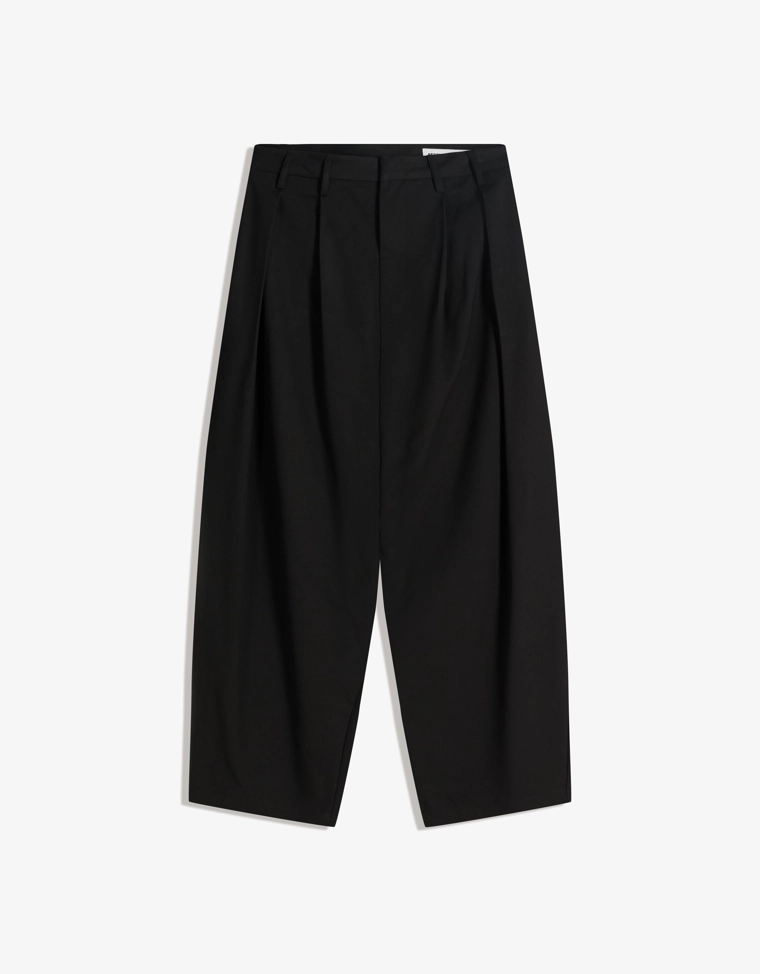 Брюки balloon приталенного кроя с защипами