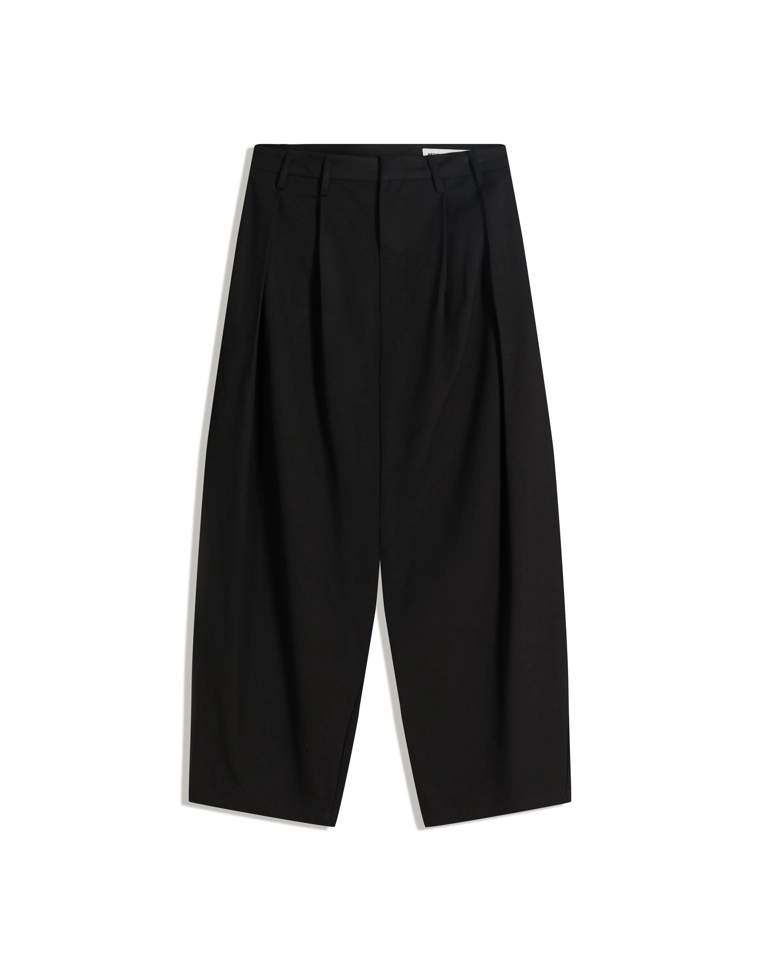 Брюки balloon приталенного кроя с защипами