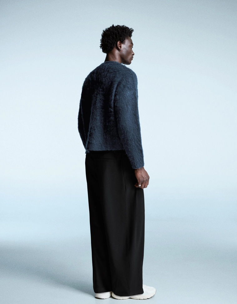 Брюки balloon приталенного кроя с защипами