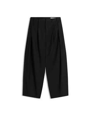 Black|5435/054 - Bershka Брюки BALLOON приталенного кроя с защипами