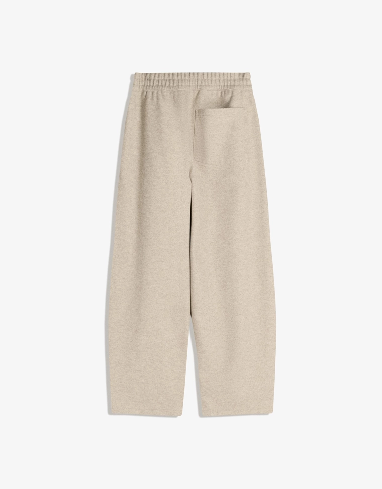 Брюки с рукавами-фонариками, защипами и вставками из ткани