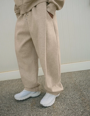 Брюки с рукавами-фонариками, защипами и вставками из ткани- Заказать в России