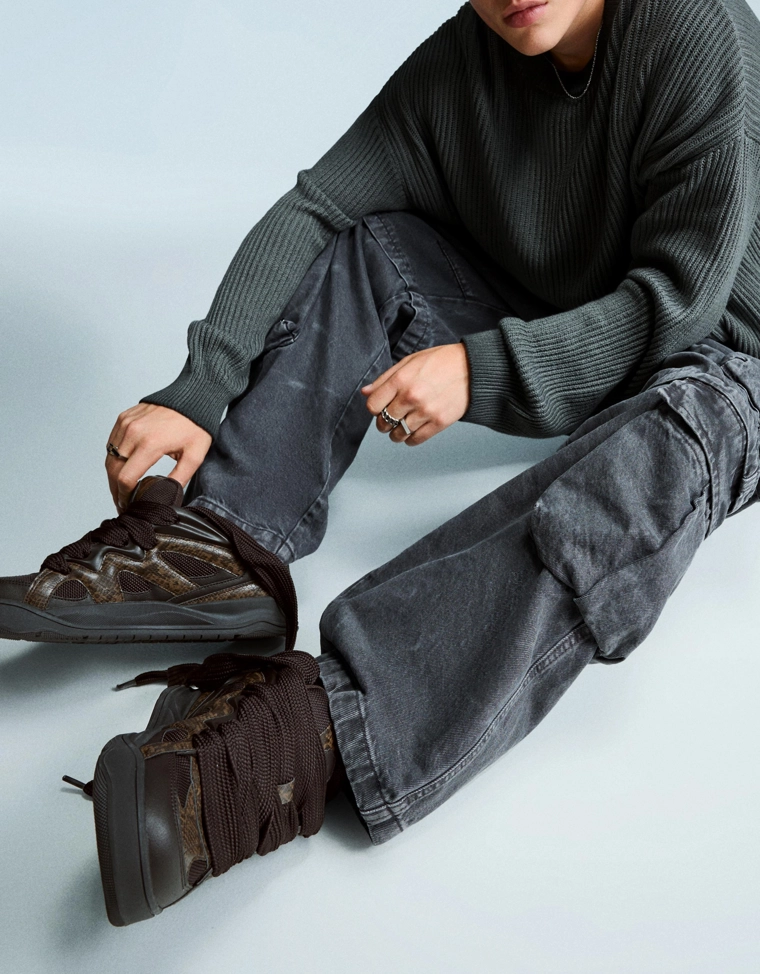 Скейт-кеды с анималистическим принтом