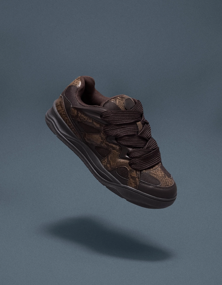 Скейт-кеды с анималистическим принтом