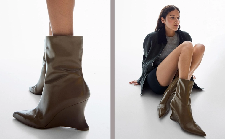 Ботильоны на танкетке