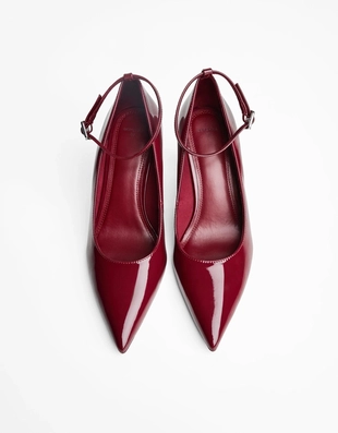 Туфли на танкетке с ремешком на щиколотке- Заказать в России