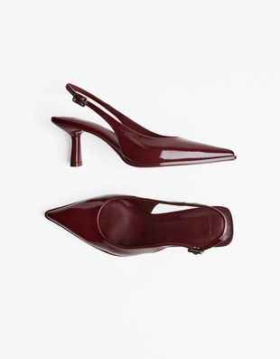 Туфли-мюли на среднем тонком каблуке- Заказать в России