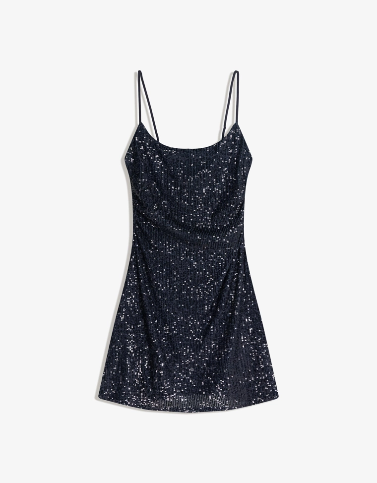 Платье мини с пайетками