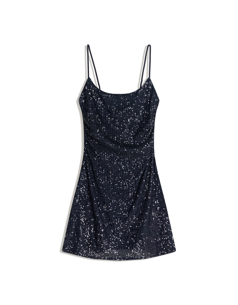 Платье мини с пайетками
