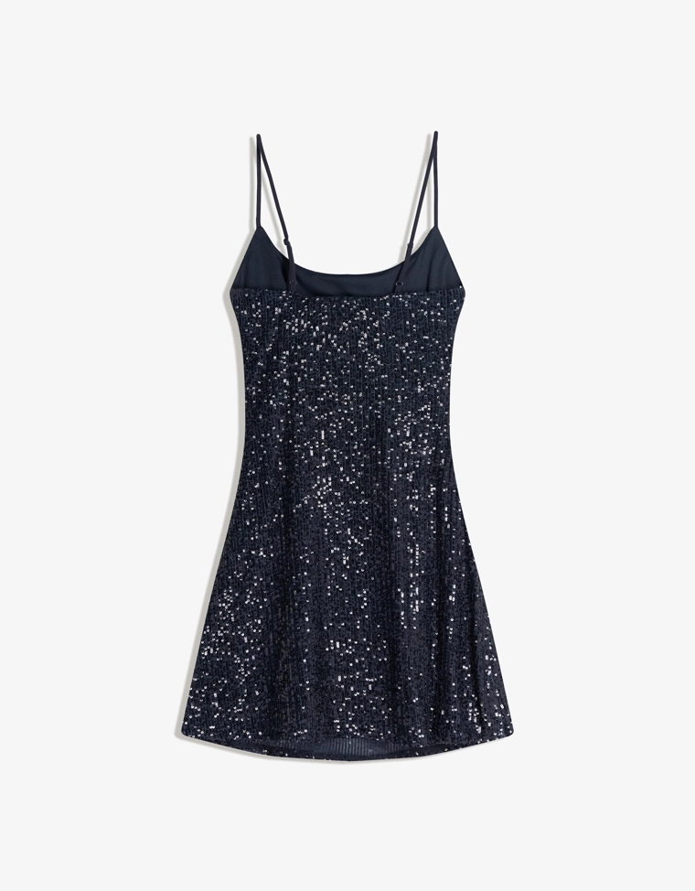 Платье мини с пайетками