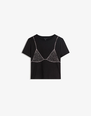 Футболка с короткими рукавами и принтом- Заказать в России