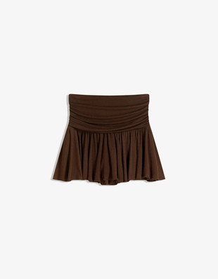 Мини-юбка с рельефным узором из ткани с металлизированной нитью- Заказать в России