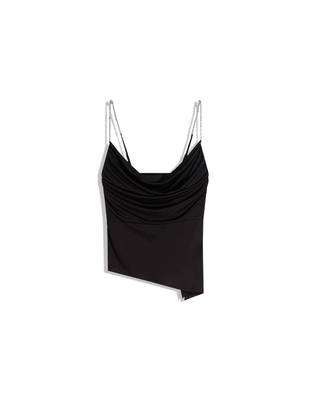 Топ со сборками на бретелях-цепочках- Заказать в России