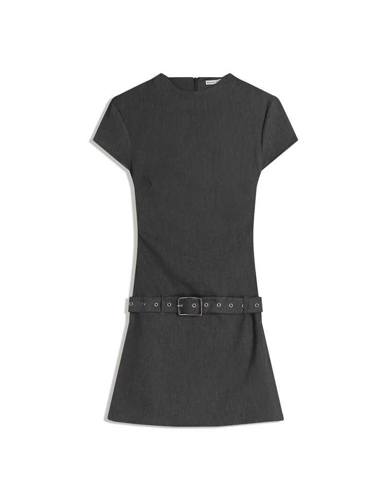 Мини-платье с поясом