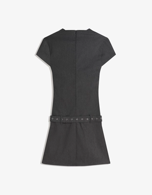 Мини-платье с поясом- Заказать в России