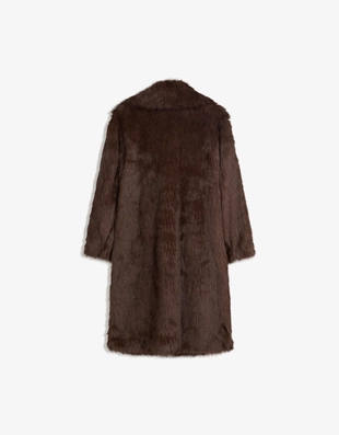 Длинное пальто из искусственного меха- Заказать в России