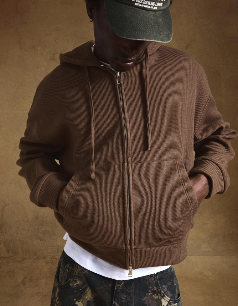 Рифленая толстовка на молнии