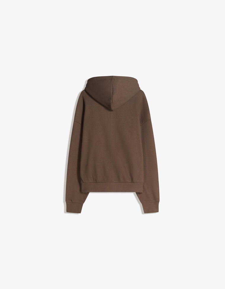 Рифленая толстовка на молнии