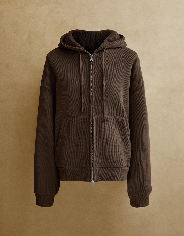 Рифленая толстовка на молнии